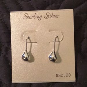 Silver tear drop earrings